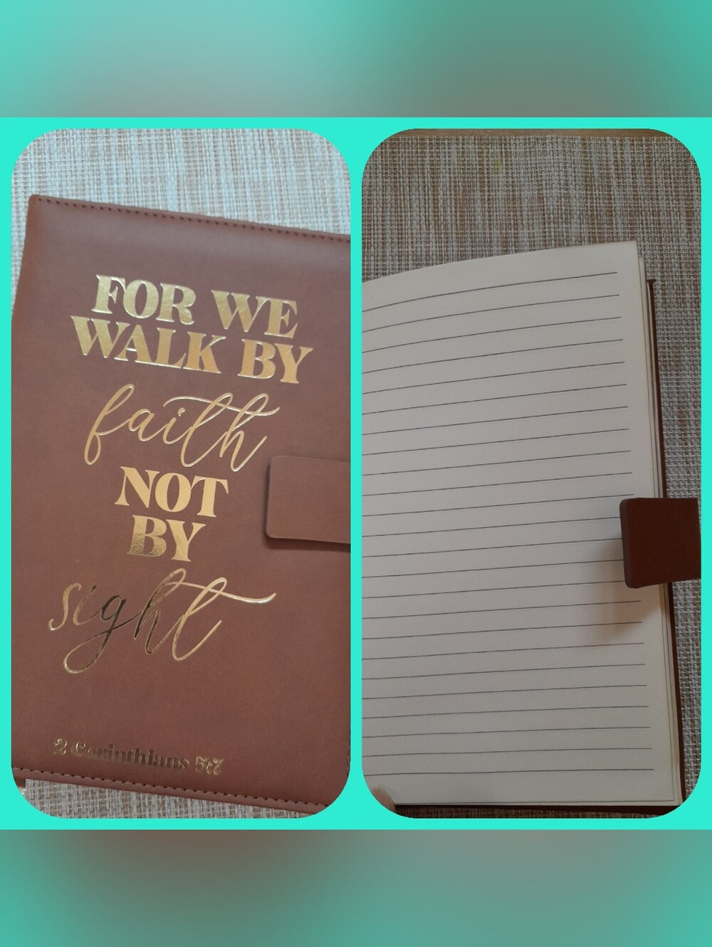 "For We Walk By Faith Not By Sight" NWT Size:OS  Source Unknown